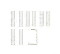 Leriton - Set di 9 rulli in PLA: 8 modelli per strade e pietre, impugnatura ergonomica, per modellismo in argilla, scene da tavolo e miniature, bianco