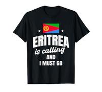 L'Eritrea Chiama Il Design della Bandiera Eritrea da Viaggio Maglietta