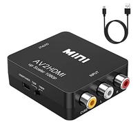 Lerkely Adattatore 1080P Composite CVBS AV to HDMI Video Audio Converter PAL/NTSC per PC Laptop Xbox PS4 PS3 TV STB VHS VCR Camera DVD