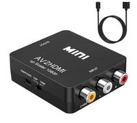 Lerkely Adattatore RCA a HDMI, Convertitore da AV a HDMI Supporto Pal/NTSC per PC/Laptop/Xbox/PS4/PS3/TV/STB/VCR Telecamera Dvd