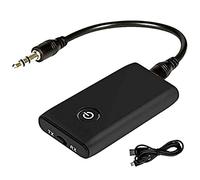 Lerkely Bluetooth 5.0 Trasmettitore Ricevitore Bluetooth 5.0 per PC TV Cuffie Tablet Altoparlante Sistema Stereo Auto, Adattatore con Jack Aux 3,5mm aptX Bassa Latenza & HD Audio