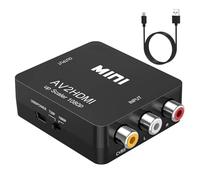 Lerkely Convertitore video RCA a HDMI, AV a HDMI, supporto 720 1080P per fotocamera, Xbox 360, PS1, PS2, WII, N64, Gamecube, Snes, NES, PSP, lettore DVD, VHS