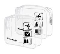 Lermende Trousse Trasparente, Borsa per Liquidi Bagaglio a Mano Approvata TSA, Pochette Trasparente Conforme agli Standard Aeroportuali, Borsa da Viaggio per Aereo 1 Litro