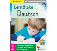 Lerntheke Deutsch Klasse 2 - Grammatik, Rechtschreibung, Lesen & Schreiben | Differenziert in 2 Niveaustufen | Mit Lösungen zur Selbstkontrolle: ... zur gezielten Förderung und Vertiefung
