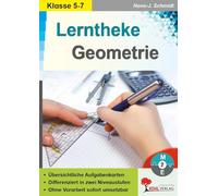 Lerntheke Geometrie Klasse 5-7 - Symmetrie, Flächen & Körper | Differenziert 2 Niveaustufen | Kopiervorlagen Mathe Sekundarstufe | Mit Lösungen: Übersichtliche Aufgabenkarten zweifach differenziert