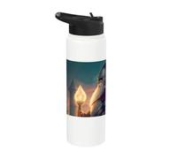L'eroe cavaliere mago con coraggio e magia Stainless Steel Insulated Water Bottle