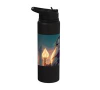 L'eroe cavaliere mago con coraggio e magia Stainless Steel Insulated Water Bottle