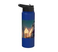 L'eroe cavaliere mago con coraggio e magia Stainless Steel Insulated Water Bottle