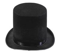LERONO Cappello a cilindro, nero a bombetta, cappello a cilindro da mago, cappello da mago, esibizioni, jazz, spettacoli teatrali, carnevale, discoteca, Nero , 1-2