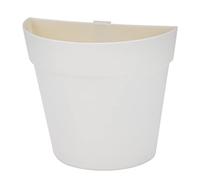 LERONO Vaso da fiori a forma di semicerchio, in plastica, per interni ed esterni, balcone, giardino, decorazione organizer