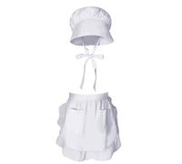 Lerpwige 1 set accessori costume coloniale volant cameriera cameriera grembiuli coloniale cappelli cameriera costumi pionieri ragazze costumi regali rivoluzionario cosplay costume