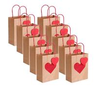 Lerpwige 10 sacchetti regalo di San Valentino, con stampa a cuore, per matrimoni, compleanni e anniversari