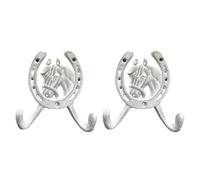 Lerpwige 2 ganci da parete in ghisa in metallo stile europeo colline di cavalli decorazione giardino esterno cura ingresso hardware ferro battuto ganci da giardino