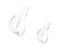 Lerpwige 2pcs Easy Installation Decorativi Gatti Di Plastica Ganci Con Adesivo Backing Organizer Per Strati Accessori Chiave Gatti Ganci Decorativi Tematici
