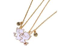 Lerpwige 2pieces Cats Friendship - Set collana con ciondolo