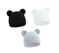 Lerpwige 3 cappelli invernali in cotone, per bambini, da 0 a 3 mesi, in cotone, Set A., Taglia unica