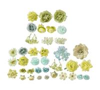 Lerpwige 40/61Pcs Piccolo Fiore Artificiale 4-10cm Boccioli di Fiori Realistici Per Mazzi di Nozze Disposizioni Decorazione Della Casa Torta Fiori Artificiali