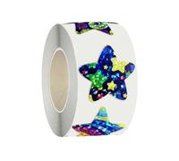 Lerpwige 500pcs/Roll Colorful Stelle Rotonde Adesivi Colla Etichette Brillanti Rotoli Per Grafici Premi Maestro Bambini Artigianato Adesivi