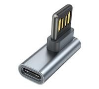 Lerpwige 90 ° Piegatura USB A Tipo C Adattatore Connettore Connettore Reversibile Supporta Il Controllo Inline Per Facile Uso In Superficie Di Memoria Stretta