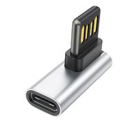Lerpwige 90 ° Piegatura USB A Tipo C Adattatore Connettore Connettore Reversibile Supporta Il Controllo Inline Per Facile Uso In Superficie Di Memoria Stretta