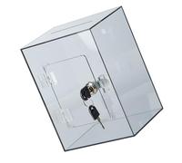 Lerpwige Banche quadrate moderne in acrilico rotture resistenti e trasparenti risparmi di monete per la casa ufficio chiave di sicurezza coperchio per risparmiare denaro contanti funzionale