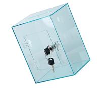 Lerpwige Banche quadrate moderne in acrilico rotture resistenti e trasparenti risparmi di monete per la casa ufficio chiave di sicurezza coperchio per risparmiare denaro contanti funzionale