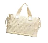 Lerpwige Borsa a tracolla per maternità borsa portatile con ampio spazio per forniture per bambini con bella custodia per pannolini modello ricamo, Floreale