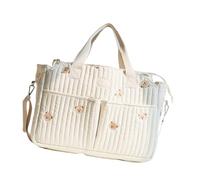 Lerpwige Borsa da viaggio Borsa per pannolini per donne Crossbody grande capacità mamma modello ricamato borsa a tracolla in poliestere, B