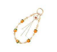 Lerpwige Bracciale alla moda per cellulare cordino, cinturino per cellulare, elegante perline colorate, antiilost, catena da polso a quattro foglie, accessorio per telefono