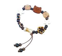 Lerpwige Braccialetto artistico in ceramica cane incantesimo tessuto a mano, Taglia unica, come descritto