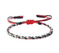 Lerpwige Braccialetto multiuso, colorato a mano, corda di cotone fatta a mano, con quattro nodi, accessorio versatile per tutte le età, robusto cinturino in cotone, Taglia unica, come descritto