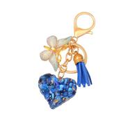 Lerpwige Catene per auto portachiavi a forma di cuore adorabile portachiavi farfalla appeso ornamento borsa fascino paillettes riempito portachiavi resina portachiavi catena auto farfalla portachiavi