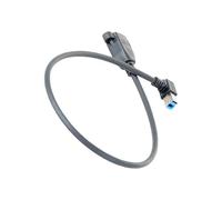 Lerpwige Cavo di prolunga USB 3.0 ad angolo retto da maschio a femmina, adattatore per montaggio a pannello posteriore, 0,5 m, trasferimento dati ad alta velocità