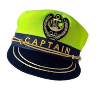 Lerpwige Classico marinaio cappello per le donne regolabile ricamato cappello capitano cotone Halloween gioco di ruolo costume moda marinai in cotone