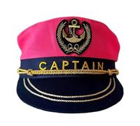 Lerpwige Classico marinaio cappello per le donne regolabile ricamato cappello capitano cotone Halloween gioco di ruolo costume moda marinai in cotone