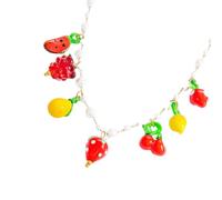 Lerpwige Collana fatta a mano con ciondolo di frutta in vetro che offre un tocco di artista e natura ispirano elegante per tutti gli abiti da festa dichiarazione gioielli gioielli, talla única, come