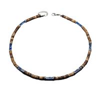 Lerpwige Collana unica con perle di noce di cocco marrone e pietra naturale per una dichiarazione di attaccante alla moda unisex collana alla moda, taglia unica, come descritto come descritto