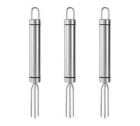 Lerpwige Confezione da 3 forchette per mais in acciaio inox per grigliare e mangiare facilmente all'aperto, riutilizzabili e sicure per lavastoviglie