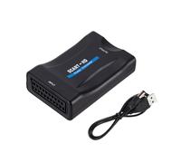 Lerpwige Convertitore da SCART a interfacce multimediali adattatore 1080P che collega vecchi dispositivi a display moderni con cavo di alimentazione USB