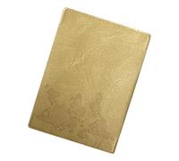 Lerpwige Copri passaporti per principianti da viaggio con design ricamato e scomparti per carte di credito per i viaggiatori, gold, taglia unica