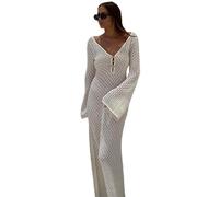Lerpwige Costume da bagno da spiaggia Up Stick per spiaggia cava Up Long Beach Abito elegante a maniche lunghe