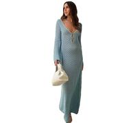 Lerpwige Costume da bagno da spiaggia Up Stick per spiaggia cava Up Long Beach Abito elegante a maniche lunghe