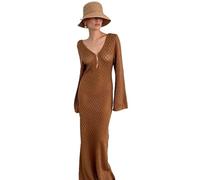 Lerpwige Costume da bagno da spiaggia Up Stick per spiaggia cava Up Long Beach Abito elegante a maniche lunghe