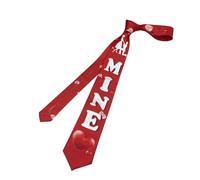 Lerpwige Cravatta regolabile per San Valentino Romance con motivo a cuore di amore alla moda per abbigliamento casual formale cravatta con motivo a cuore, Miniera rossa, Taglia unica