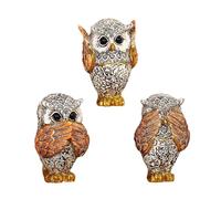 Lerpwige Decorazioni Gufo 3proces Ascoltare Non Vedere Non Parlare Figure Animali Resine Sculture Per Soggiorno Camera Da Letto E Ufficio