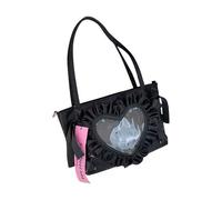 Lerpwige Dolce Archi Crossbody Bag Bella Itabag Stile Giapponese Borsa A Tracolla Cuore Messenger School Per Pin Display Donne Bella Itabag Spalla Stile Giapponese Ascella Crossbody, Nero