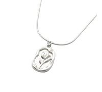 Lerpwige Elegante collana con ciondolo a forma di tulip, con rilievo complicato, regolabile, impermeabile, accessorio alla moda, accessorio floreale, Taglia unica, come descritto, come descritto