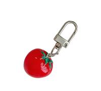Lerpwige Elegante portachiavi a forma di pomodoro ciondolo con belle immagini di ragazza e foglia per donne alla moda regali per le signore