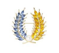 Lerpwige Elegante spilla da donna con filo lungo ed elegante orecchini di grano, frange fluide, brillanti e brillanti