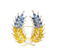 Lerpwige Elegante spilla da donna con filo lungo ed elegante orecchini di grano, frange fluide, brillanti e brillanti